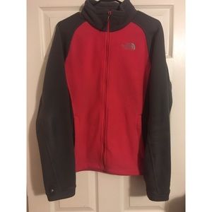 Coral and Grey North Face Fleece